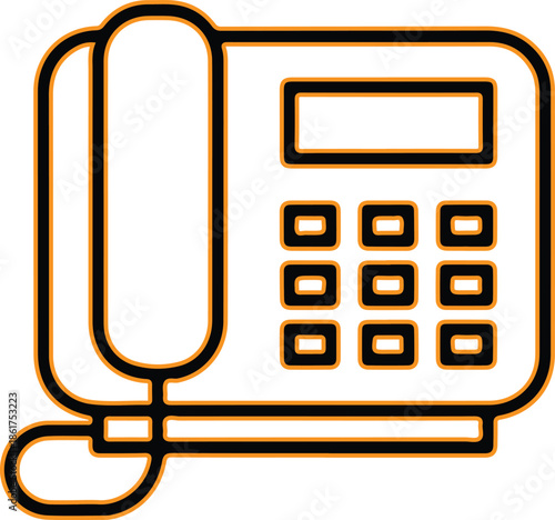 Telephone icon vector illustration on white background