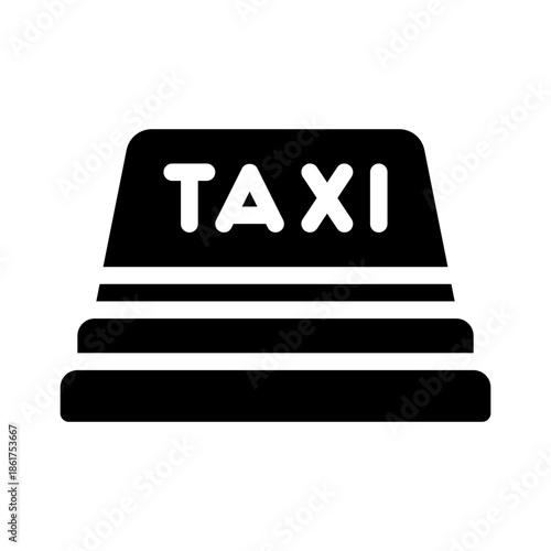 taxi glyph icon