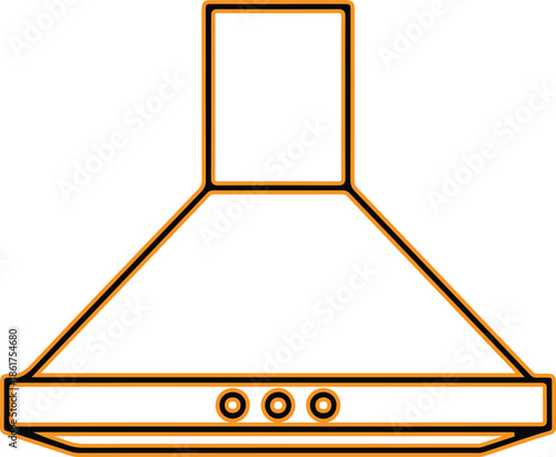 Kitchen range hood icon vector illustration