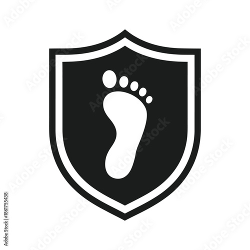 Digital Footprint Protection Shield Privacy and Security Icon
