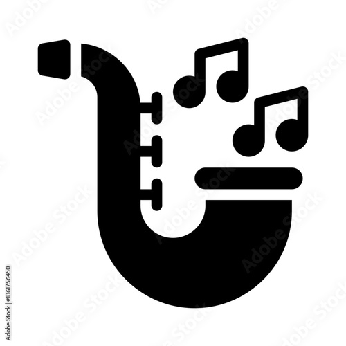 saxophone glyph icon