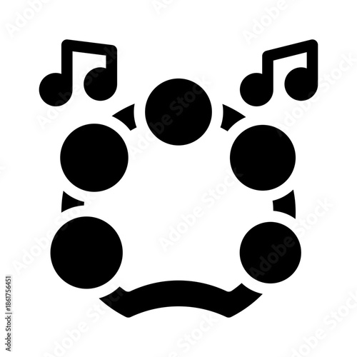 tambourine glyph icon