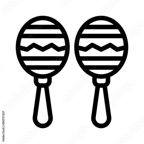 maracas line icon