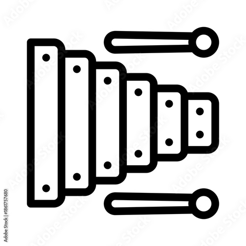 xylophone line icon