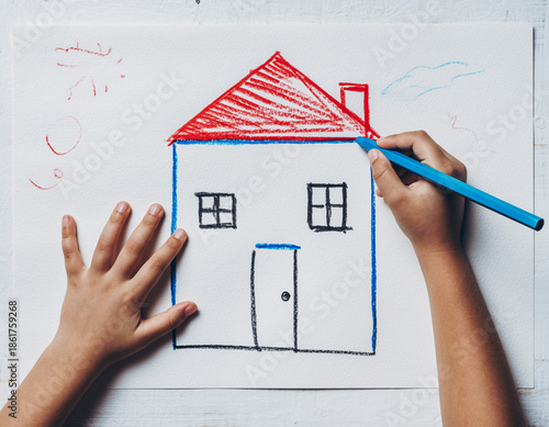 Child's House Drawing