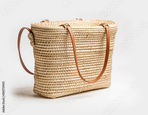 Woven Straw Handbag