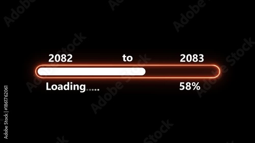 Wallpaper Mural New year 2083 loading bar animation, Loading bar from 2082 to 2083 new year transfer animation. Torontodigital.ca