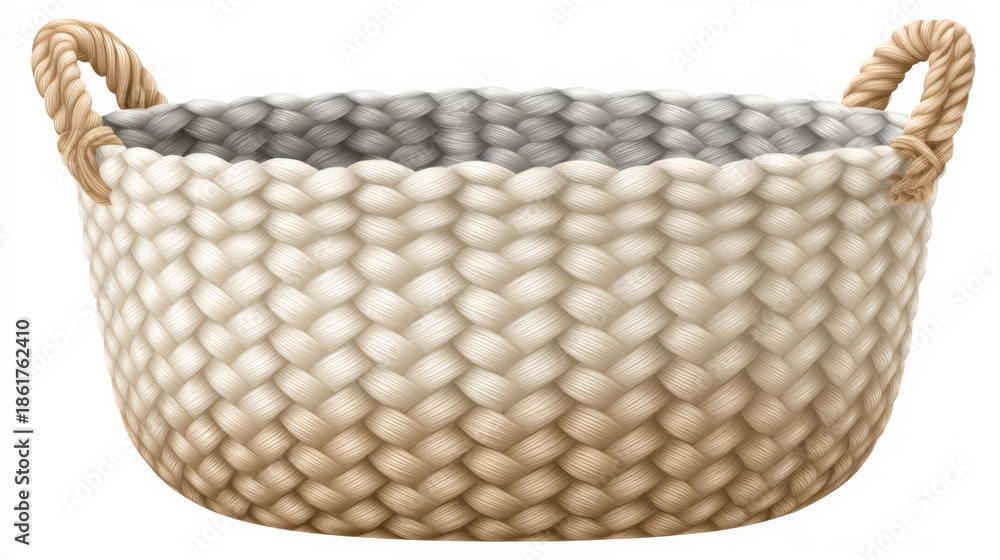 Obraz premium Woven storage basket for home organization and decor