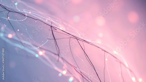 Macro shot of a transparent abstract texture with soft light reflections and subtle depth. Clean and modern background