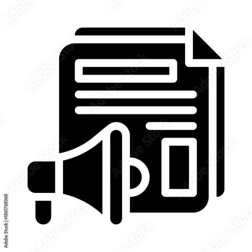 content marketing glyph icon