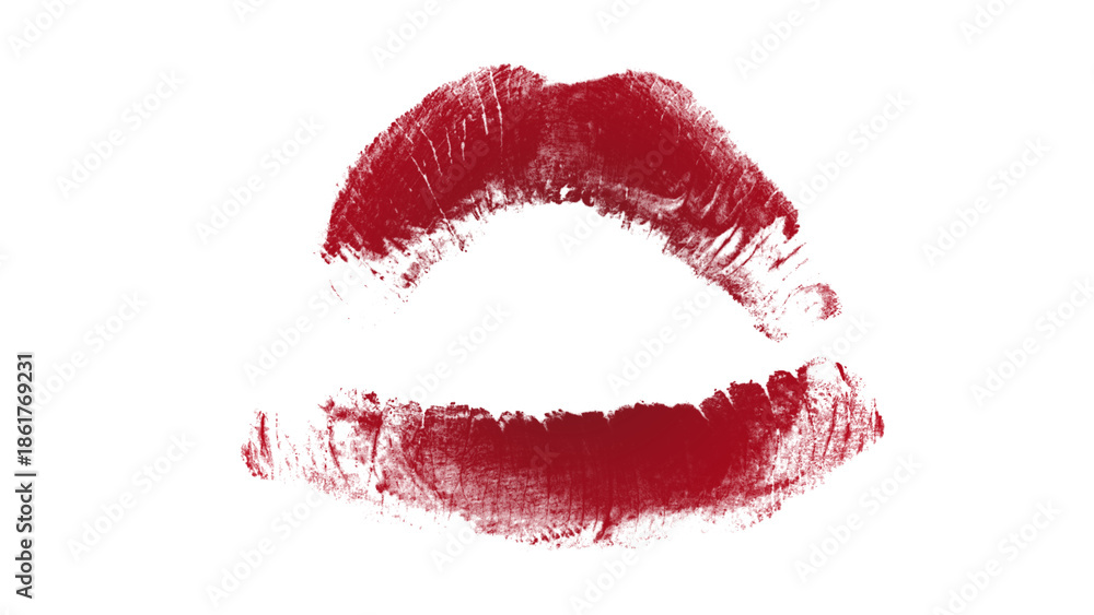 Fototapeta premium Red Lipstick Kiss Print