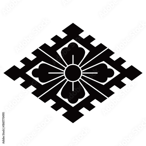 家紋です。唐花菱といいます。