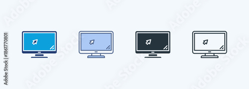 Computer Screen Multiple Style Icon Collection