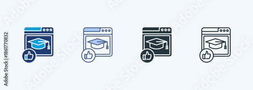 Popular Courses Multiple Style Icon Collection