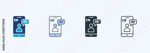 Video Call Multiple Style Icon Collection