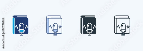 Audio Book Multiple Style Icon Collection