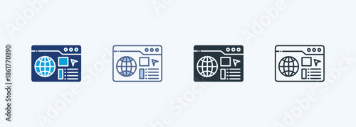 Webpage Multiple Style Icon Collection