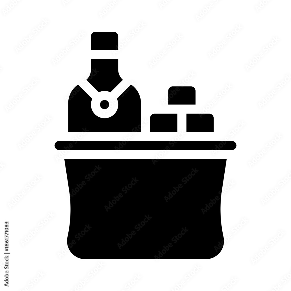 Obraz premium champagne glyph icon