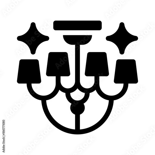 chandelier glyph icon