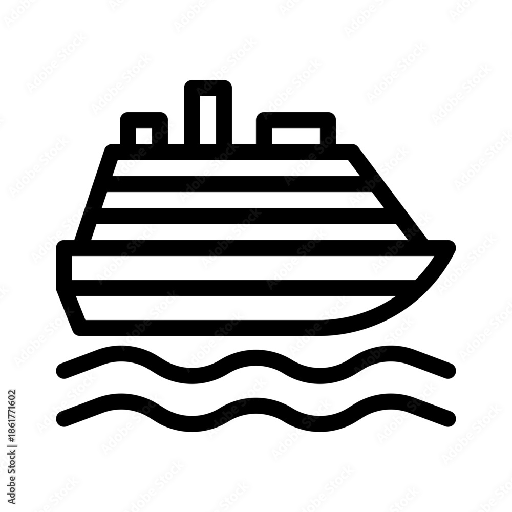 Obraz premium cruise line icon