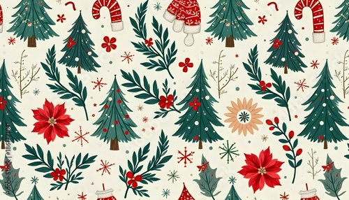Eye-Catching Holiday Seamless Pattern for Seasonal Design