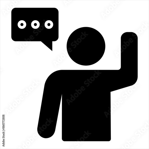 Swear Glyph Icon Vector Illustration