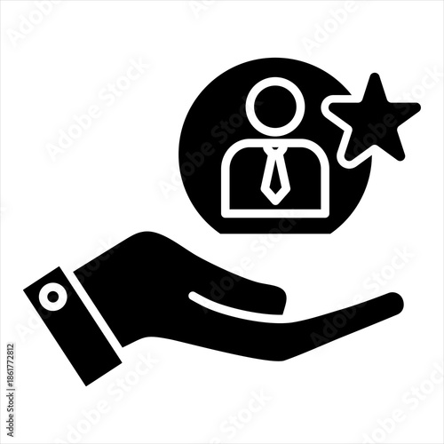 Loyalty Glyph Icon Vector Illustration