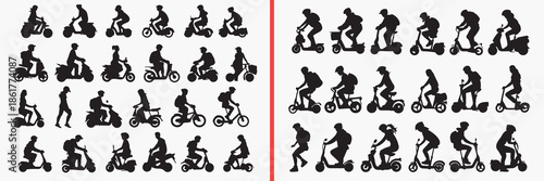 children playing silhouette vector, kids activity black silhouettes, playful child illustration set, childhood games outline art, happy kids vector collection, playground icon set, child clipart silho