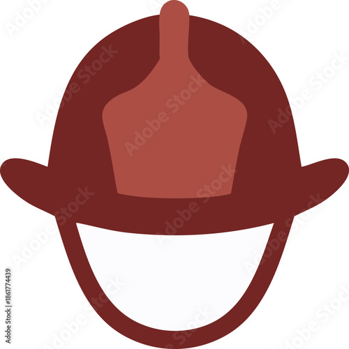 Red firefighter helmet front view