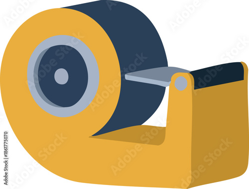 Packing tape gun dispenser