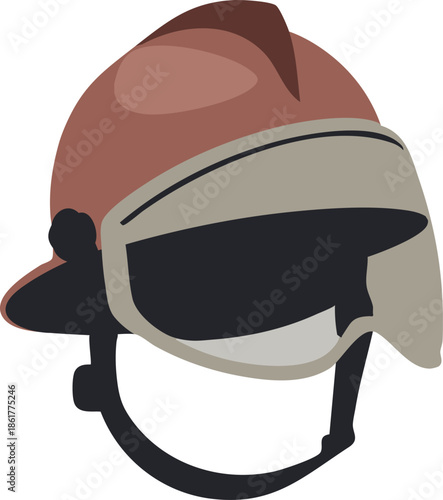 Firefighter helmet with face shield