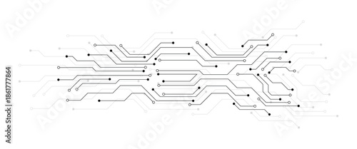 Abstract blue glowing line technology circuit board background design. Communication dot and line speed internet concept. Vector illustration