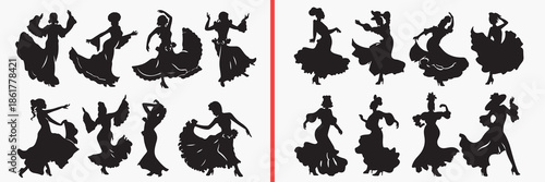 action people silhouette vector, dancing people black silhouettes, movement pose illustration set, energetic human outline art, lifestyle action vector collection, dance icon set, people clipart silho
