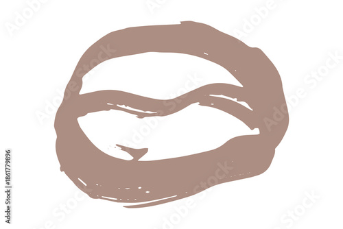 Hand drawn fresh roasted coffee bean Arabica robusta seed doodle Single element for print, web, design, decor