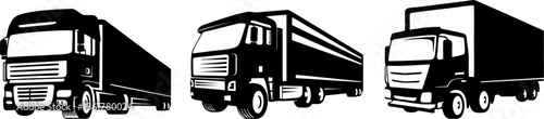 Delivery Cargo Truck Transportation Vector Icon
