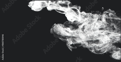 Transparent special effect stands out with fog or smoke. White cloud vector, fog or smog.