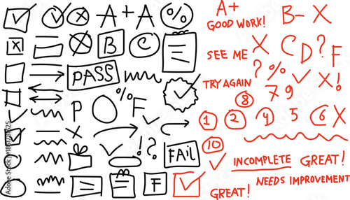 Handwritten Teacher Feedback with Grades and Evaluation Marks