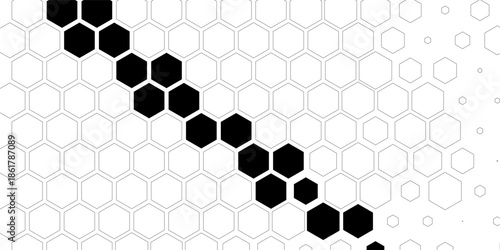 simple abstract black color geometric hexagon honeycomb pattern a white background with a black and white pattern