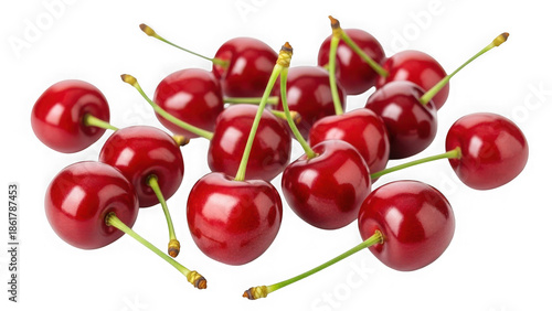 Vibrant cluster of fresh cherries