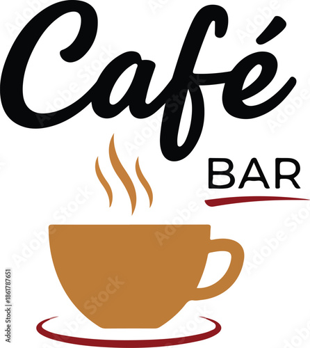 Wallpaper Mural Steaming Coffee Cup Cafe Bar Graphic Torontodigital.ca