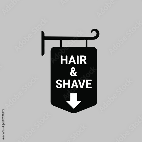 Wallpaper Mural Hair and Shave Shop Sign Illustration Torontodigital.ca