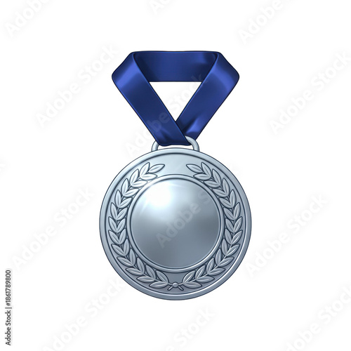 Celebrate victory with a stunning 3d silver medal, perfect for sports achievements or recognizing exceptional performance