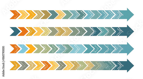 Arrow Infographic Vector Elements for Data Visualization