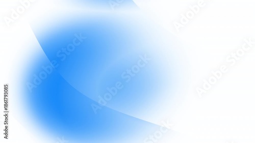 Abstract blue color gradient on white background with soft flowing motion. Seamless looping animation