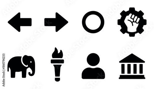 Political and social symbols politics elephant