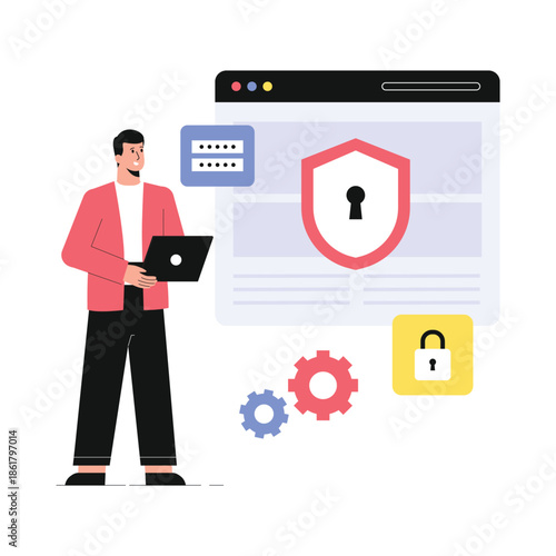 Web Security Vector Illustration EPS 10 File