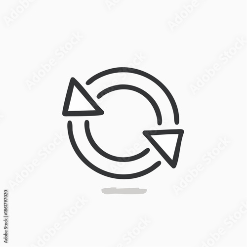 Abstract Arrows, tiny abstract arrow vector icon pack curved straight loop rotate sync corner grid outline