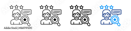 Talent Search Icon Different Style Outline Collection Set.