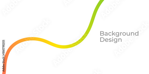 Abstract Wavy Shape with Colorful Gradient Ribbon Flow Design