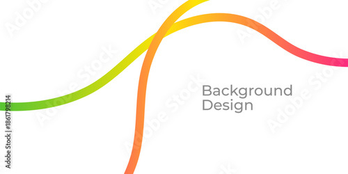 Vibrant Rainbow Gradient Wave Ribbons on Clean White Background